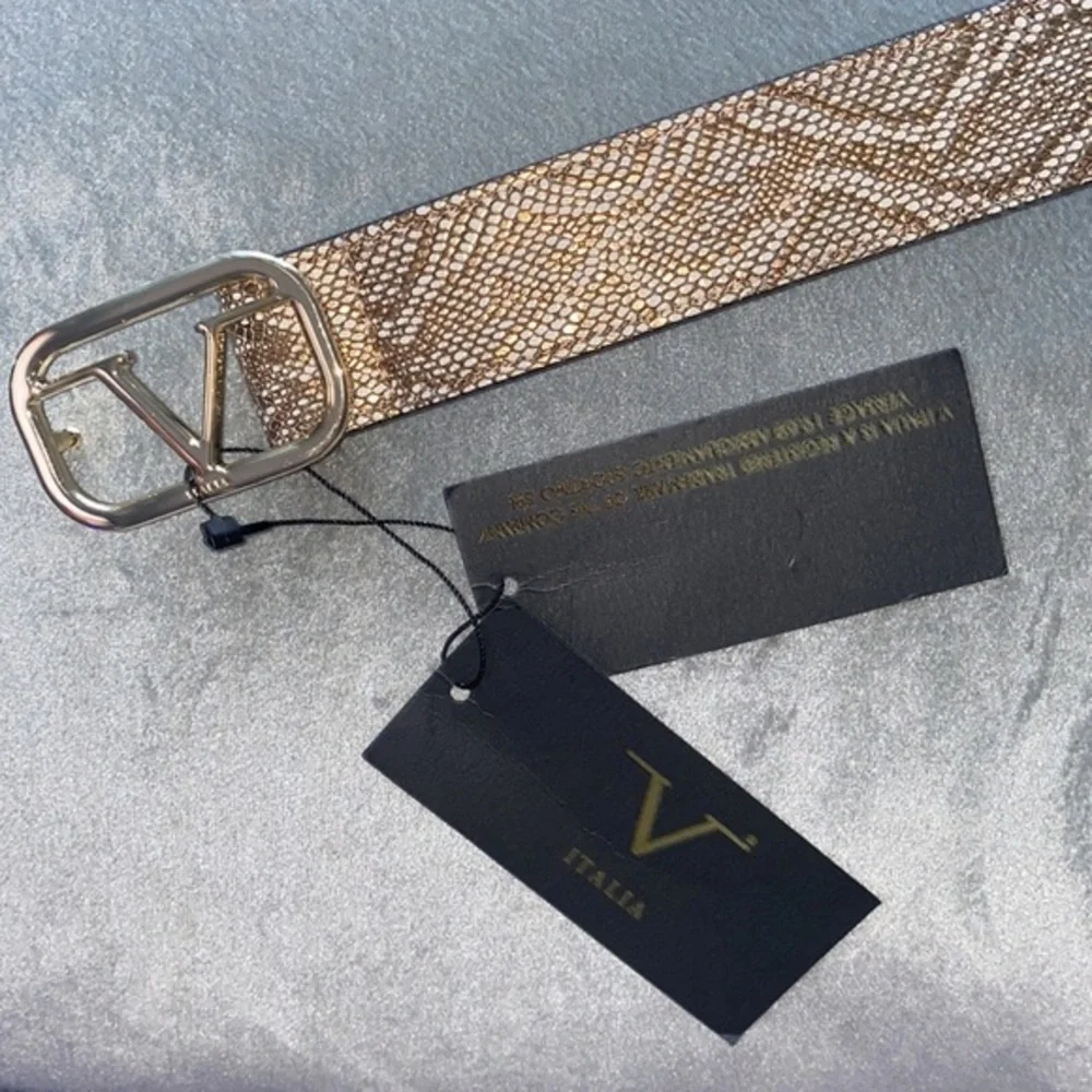 VITALIA MADE IN ITALY New Textured Leather Belt